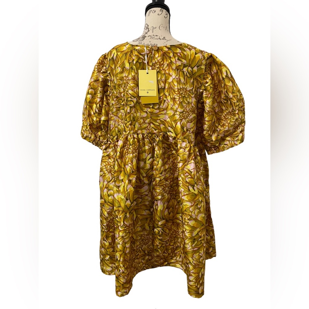 Kika Vargas Women’s Dress Mini 2X or 1x Yellow, Gold - Picture 2 of 16